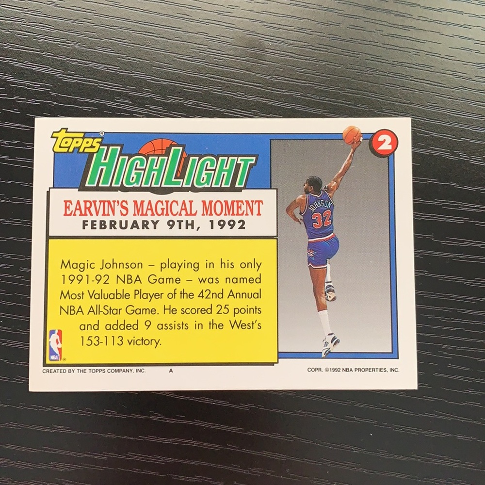 Topps Magic Johnson Card - Picture 2 of 2